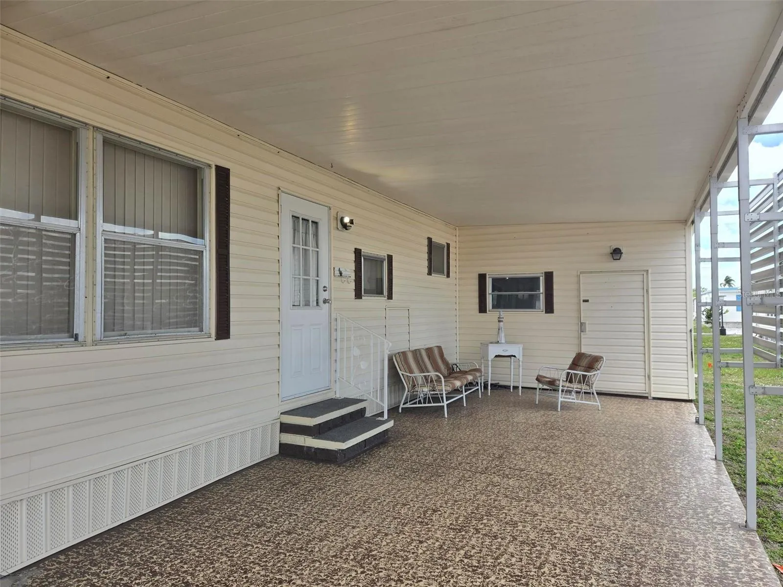 Entrance to Kitchen Area and shed
