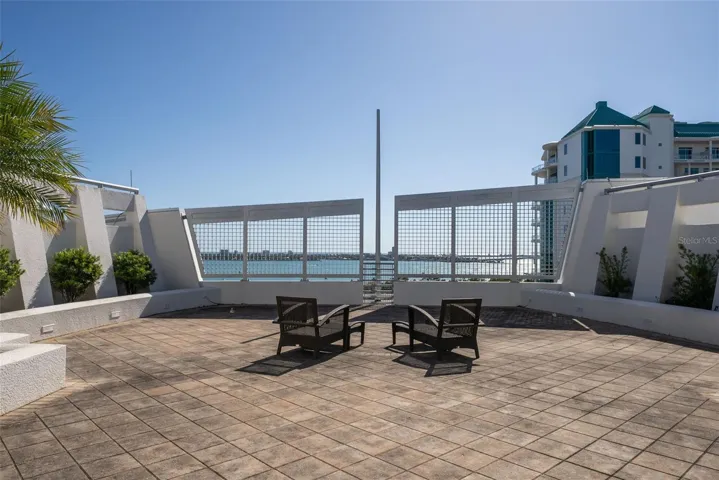 Rooftop amenity terrace designed for relaxation and connection
