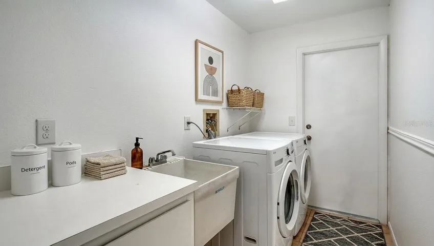 Staged Laundry Room (has counter top & laundry sink)