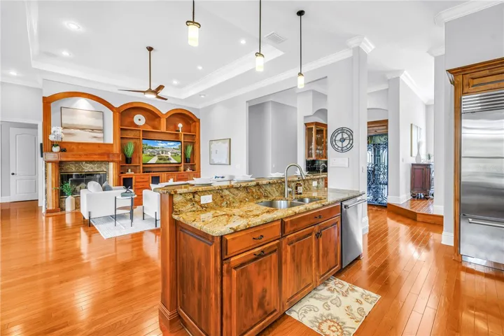 Kitchen into Family Room