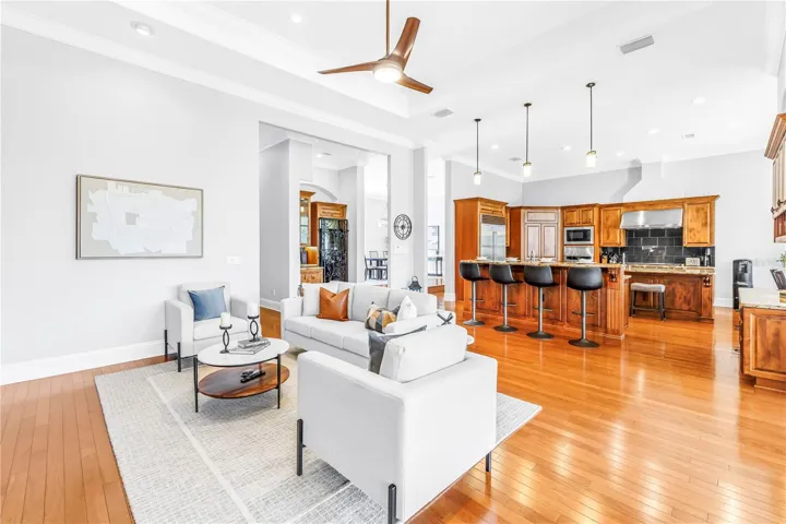 Family Room into Kitchen