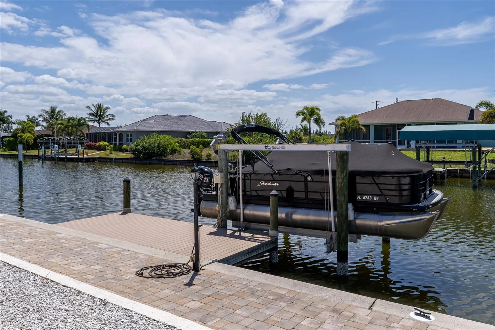 Extended patio to boat dock for outdoor enjoyment