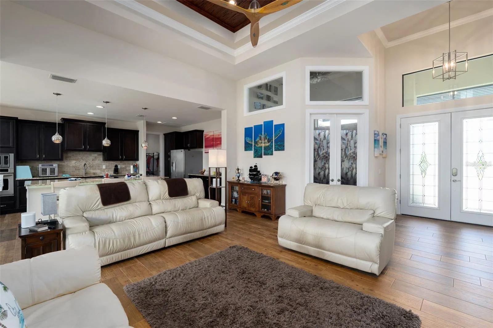 Spacious Great Room with Cypress Ceiling