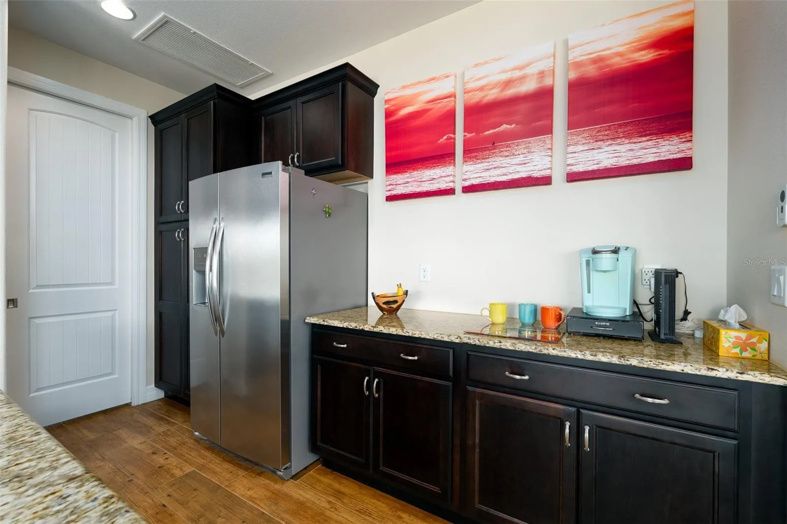 Fridge with custom coffee bar / buffet