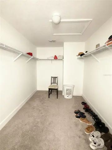 Generous walk-in closet with ample