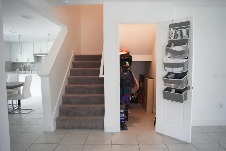 Additional storage space ideal for organization