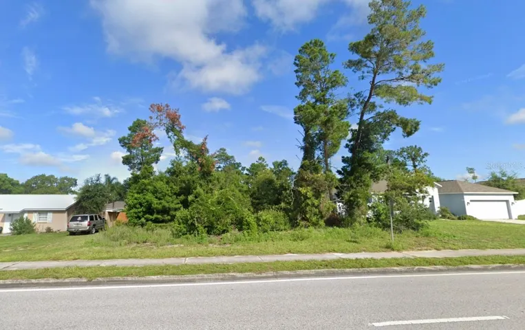 Looking west at the subject