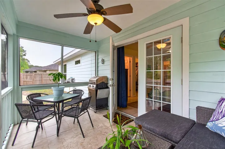 Screened back porch