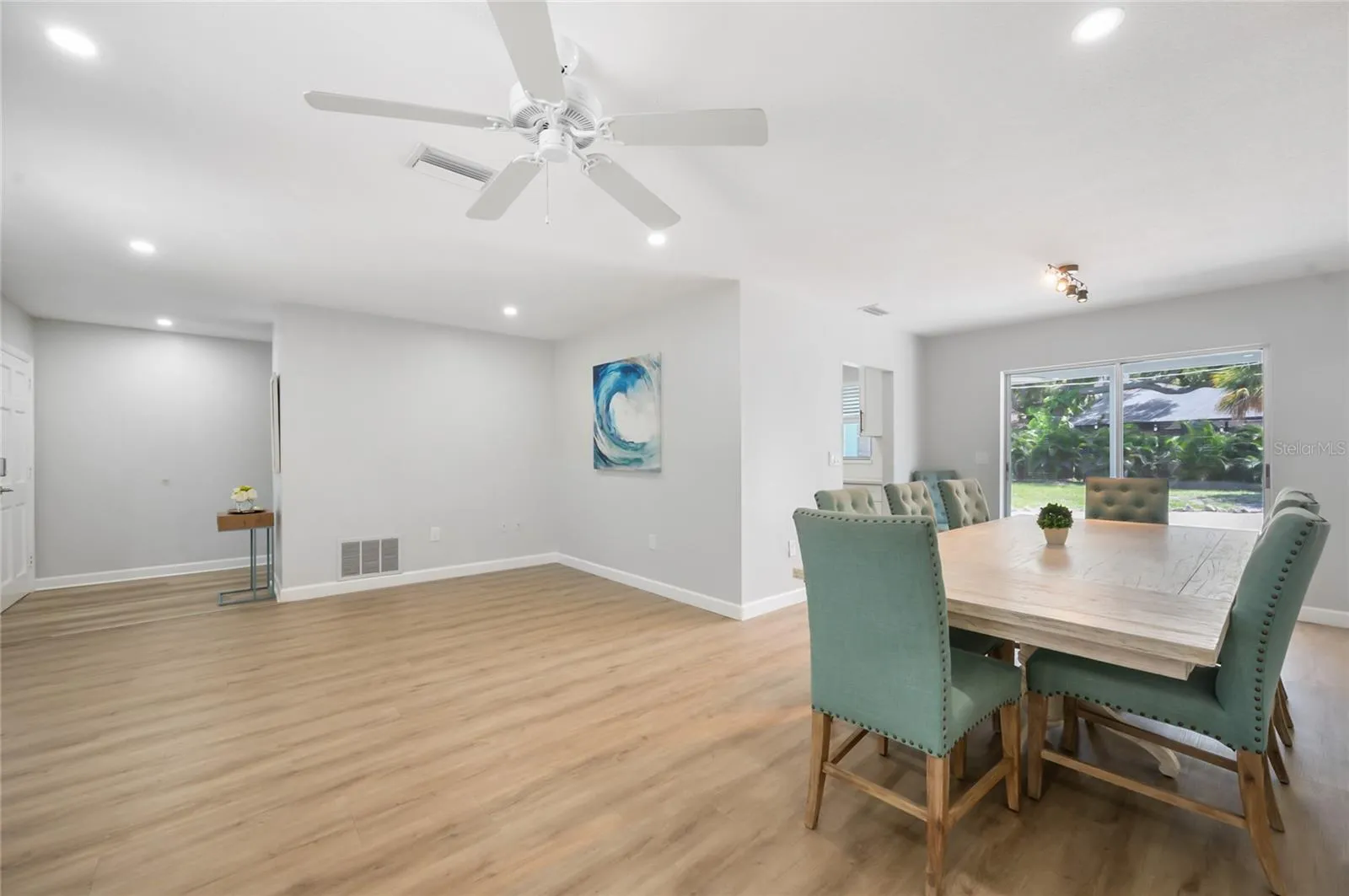 Living room and Dining room