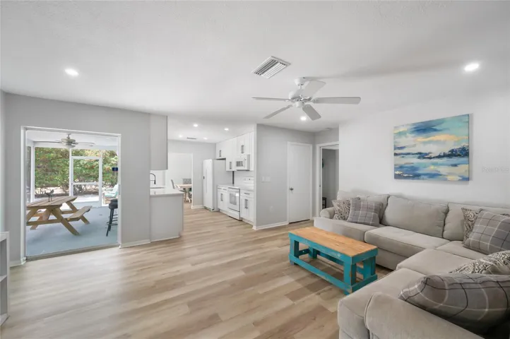 Family room just off the kitchen