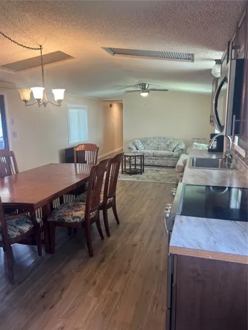 Open Kitchen, Dining and Living space