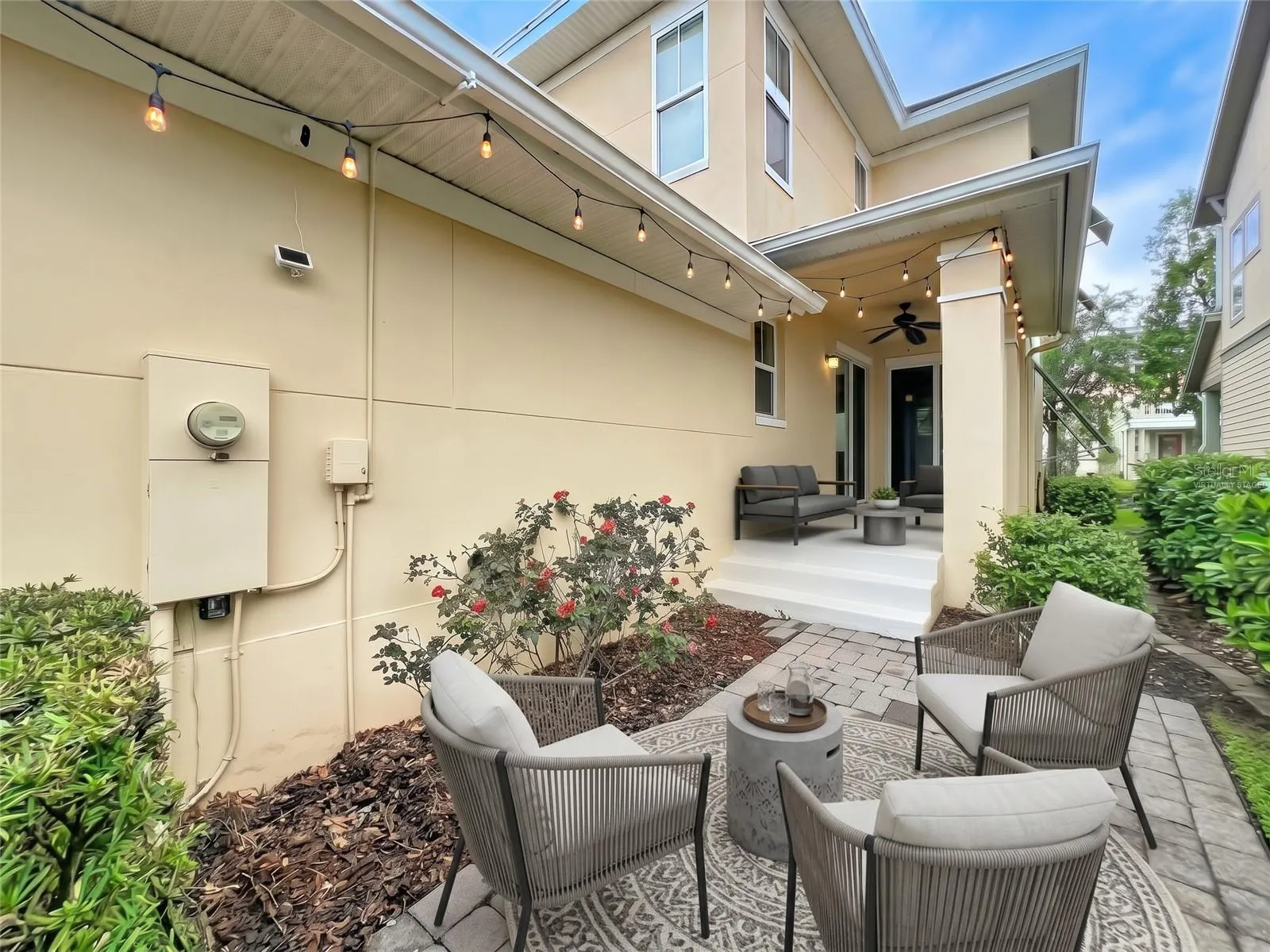Virtually staged patio