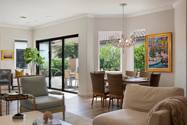Great room, dining room