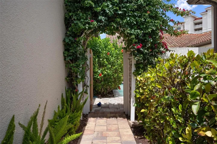 Walkway to courtyard