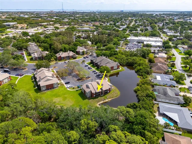 Unit 406 overlooks pond and nature preserve