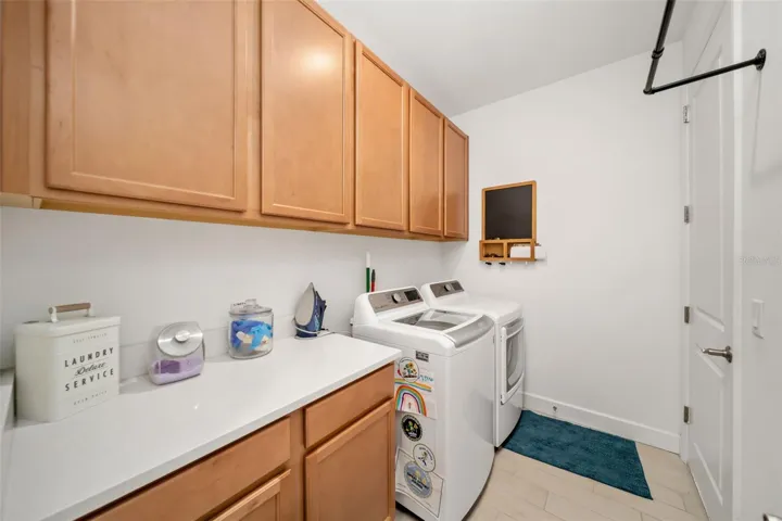 Laundry Room with Built In Cabinets