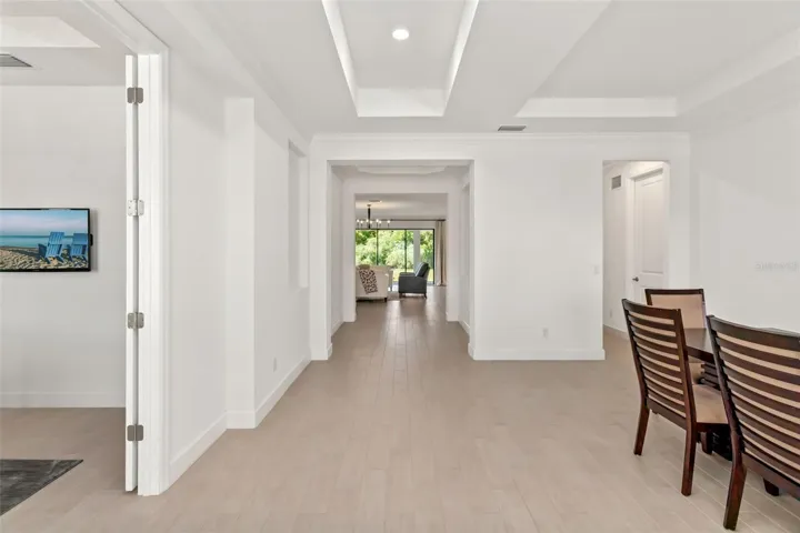 Beautiful Entry with Tray Ceilings.