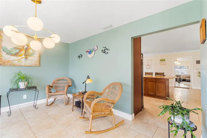 Dining room and kitchen