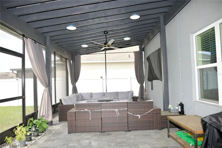 Extended and pavered patio