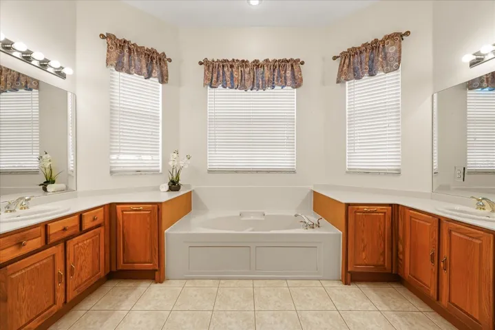 Huge primary bath with plenty of space for him and her