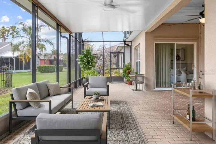 Virtually staged lanai