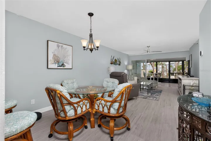 Dining/Living Area to the Florida Room