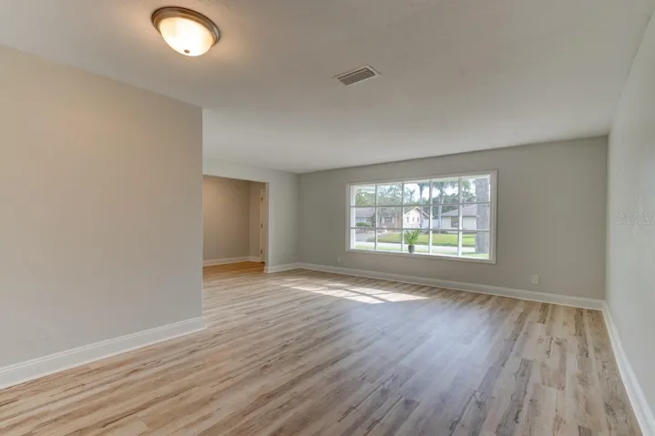 Living room virtually staged