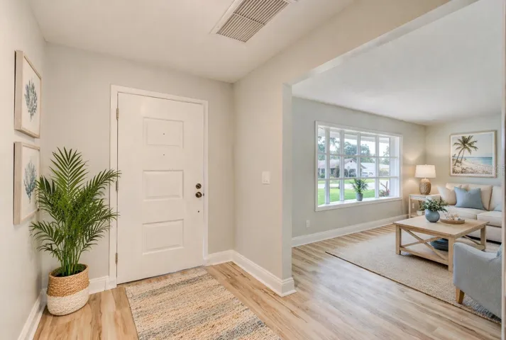 Foyer virtually staged