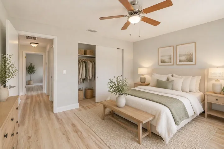 Second bedroom virtually staged