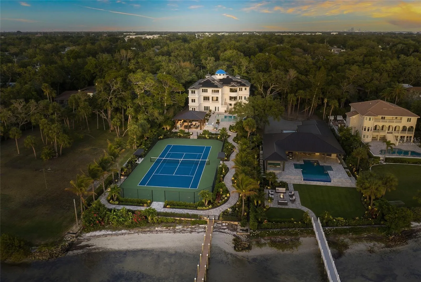 Virtually Staged Tennis Courts.