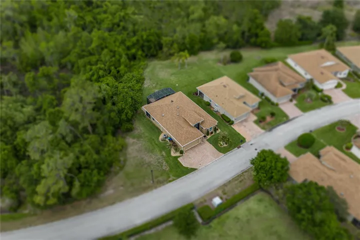 Drone view of property