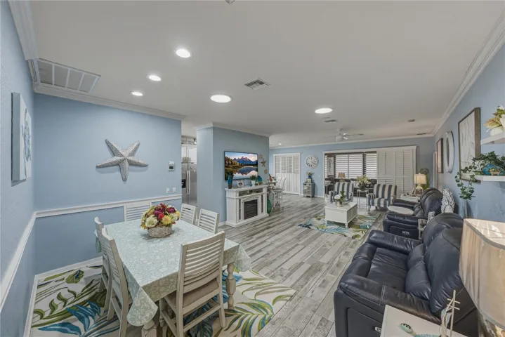 Dining and living room