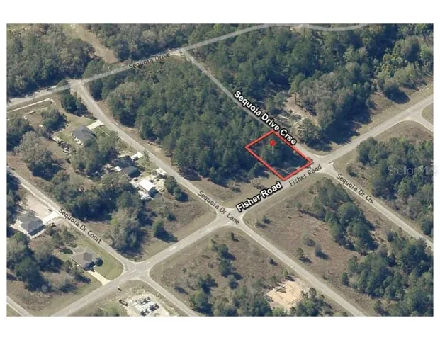 Aerial view of the property