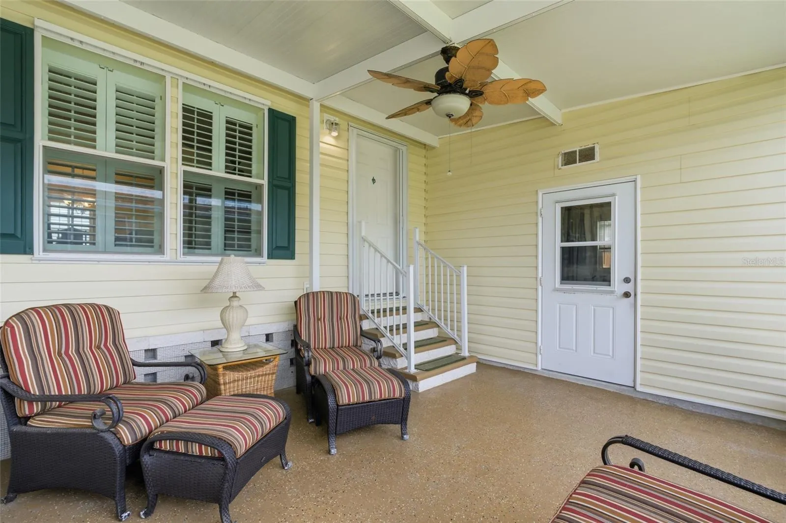 Lanai with door to Family Room and Wookshop/Storage