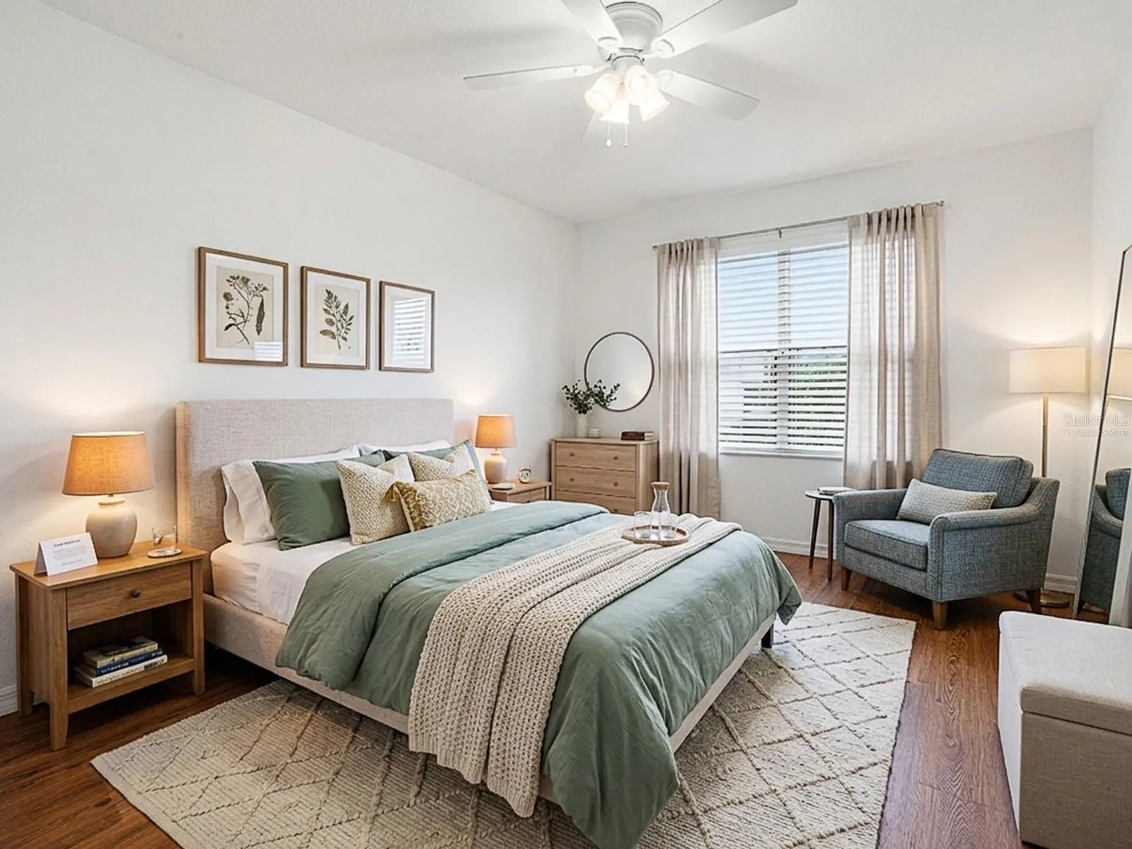 Virtually Staged Primary Bedroom