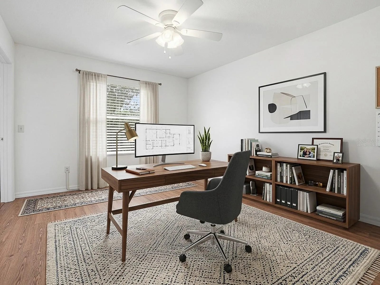 Guest Bedroom/Office - Virtually Staged