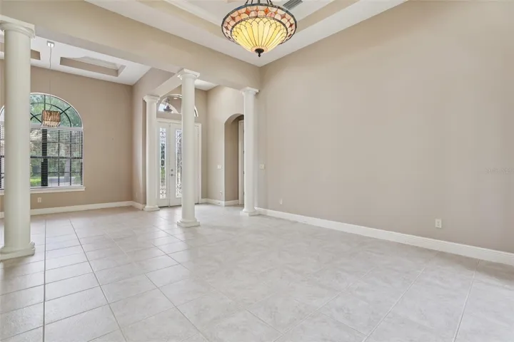 Living room facing the front