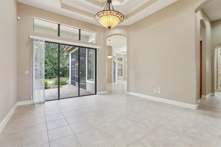 Living room facing the back beautiful pocket sliders