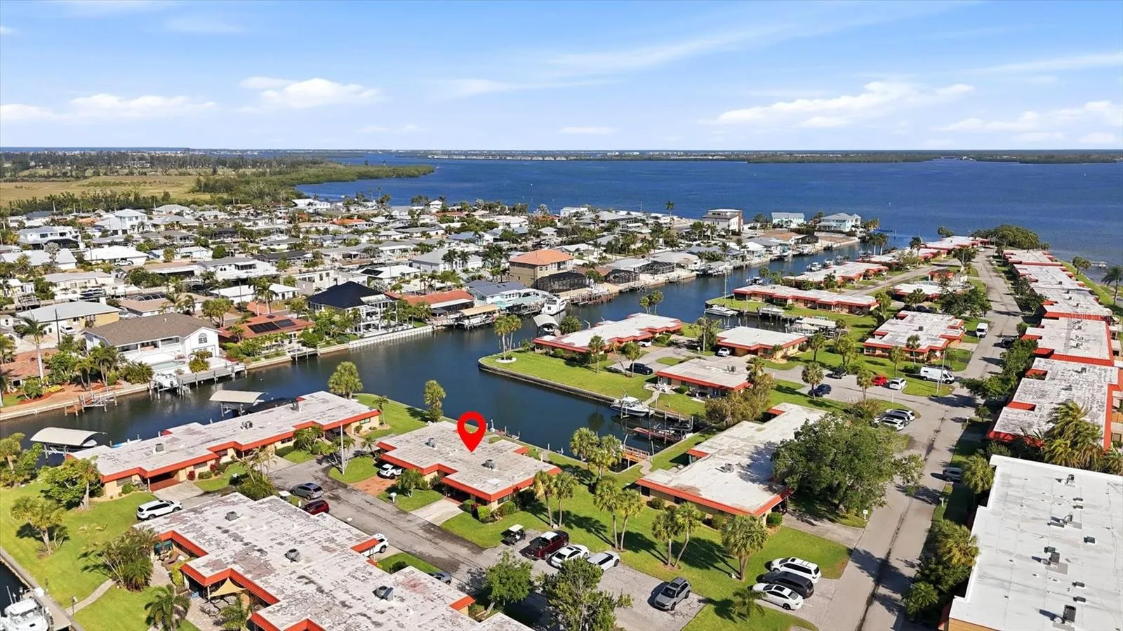Aerial view of community