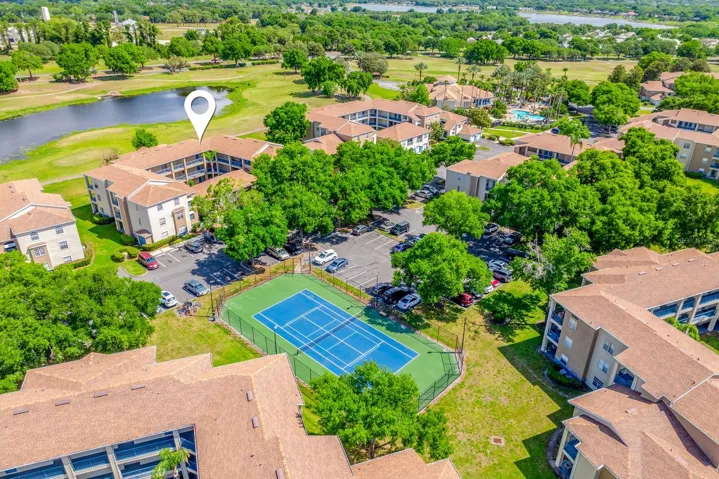Aerial view of the home.