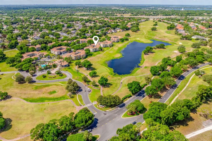 Aerial view of the home.