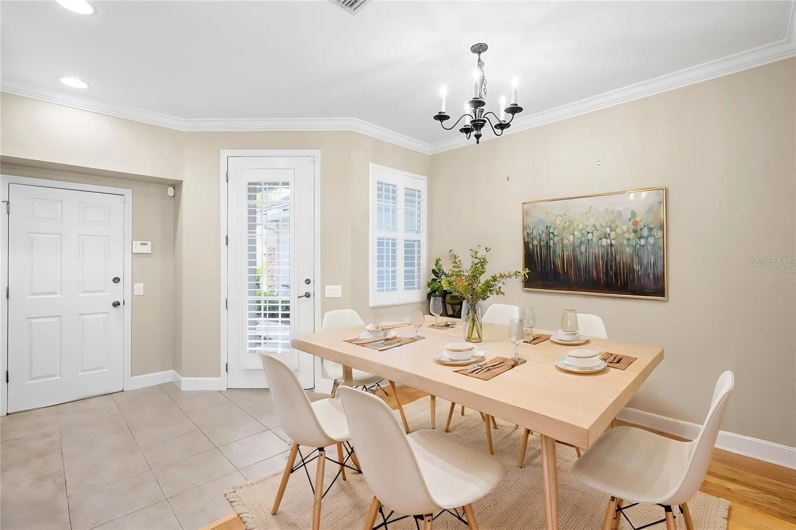 Entry &amp; Dining Area - Virtually Staged