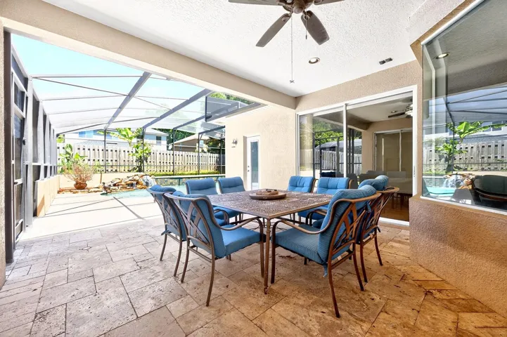 Large covered lanai.