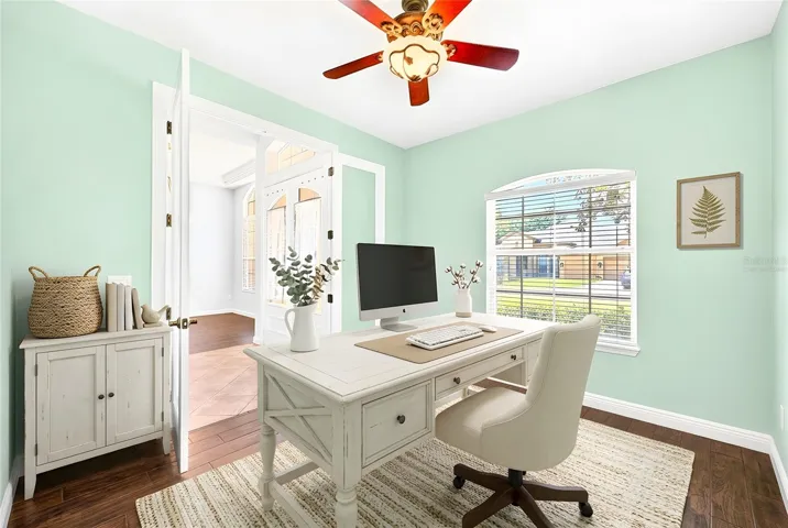 Flex/office off the foyer. Virtually Staged.