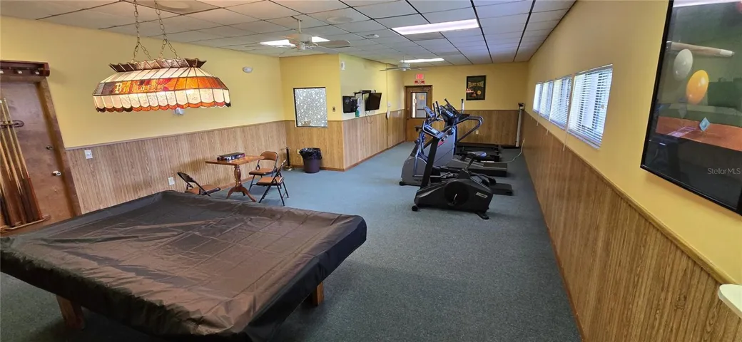 Billiards and Exersize room