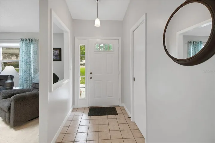 FOYER WITH TILED FLOORS