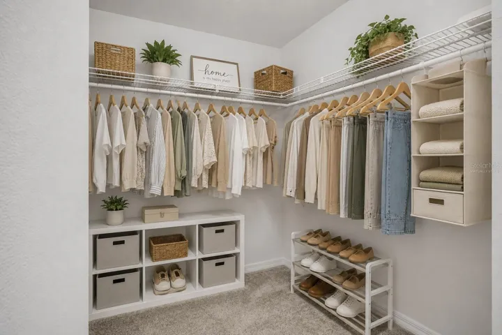 Virtually staged closet