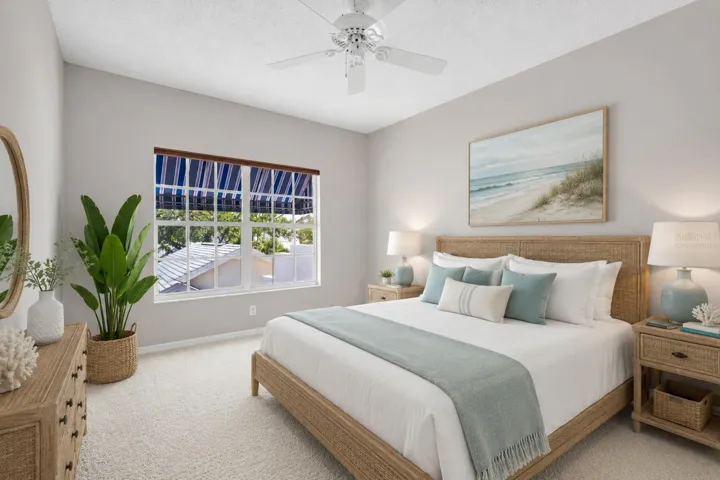 Virtually staged 2nd bedroom ~