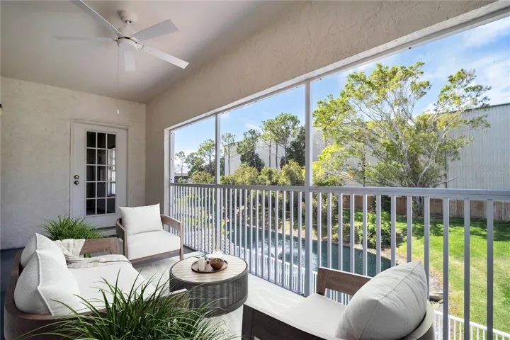Virtually staged balcony ~
