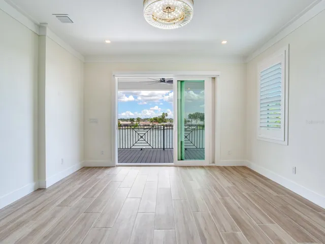 Picture a bedroom of an already built SeaSafe home for reference purposes only.